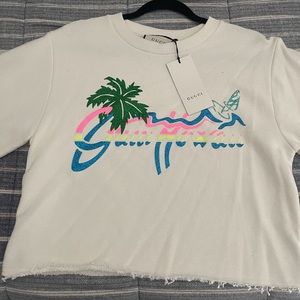 Authentic gucci crop top tee never been worn